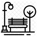 City Park Garden Bench Icon