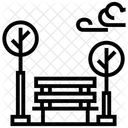 City Park Garden Bench Icon