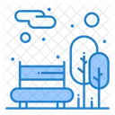 City Park Bench Garden Icon