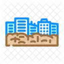 City Skyline Under Icon