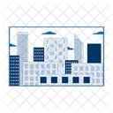 Cityscape Skyscrapers Frame Icon