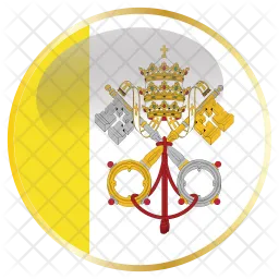 Ciudad del Vaticano Flag Icono