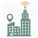 Ciudad Inteligente Wifi Iot Icon