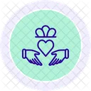 Claddagh Ring Line Icon Icon