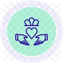 Claddagh Ring Line Icon Icon