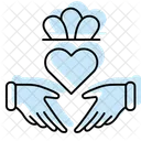 Claddagh Ring Color Shadow Thinline Icon Symbol