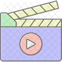 Clapperboard Lineal Color Icon Icon