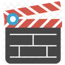 Clapperboard Film Production Action Board Icon