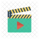 Clapperboard Play Board Icon