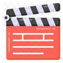 Cinema Action Clapper Clapperboard Icon