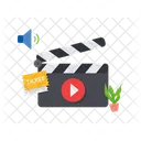 Auction Cinema Clapperboard Icon