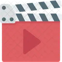 Clapperboard Play Video Cinema Icon