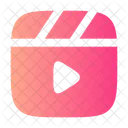 Clapperboard Play Video Cinema Icon