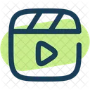 Clapperboard Play Video Cinema Icon