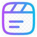 Clapperboard Text Music Sound Icon