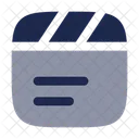 Clapperboard Text Music Sound Icon