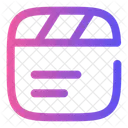 Clapperboard Text Music Sound Icon