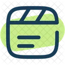 Clapperboard Text Music Sound Icon
