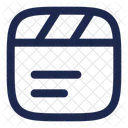 Clapperboard Text Music Sound Icon