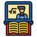 Clase De Matematicas Aprendizaje En Linea Libro Icon