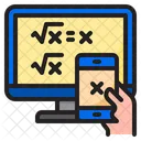 Clase De Matematicas Aprendizaje En Linea Movil Icon