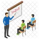 Clase De Matematicas Clase De Cuenta Regresiva Tiempo De Estudio Icono