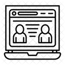 Clase En Linea Educacion Educacion En Linea Icono