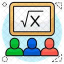 Clase De Matematicas Educacion Aprendizaje Icono