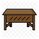 Classic Table Chairs Furniture Icon