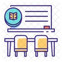 Classroom Chair Table Icon