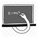Black Monochrome Teaching On A Blackboard Illustration Classroom Instruction Chalkboard Teaching Icon