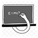Black Monochrome Teaching On A Blackboard Illustration Classroom Instruction Chalkboard Teaching Symbol