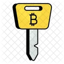 Clave bitcoin  Icono