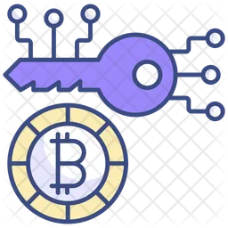 Clave bitcoin  Icono