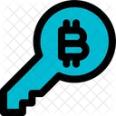 Clave bitcoin  Icono