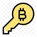 Clave bitcoin  Icono