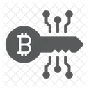 Clave bitcoin  Icono