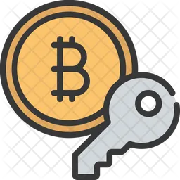 Clave bitcoin  Icono