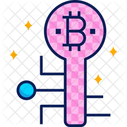 Clave bitcoin  Icono