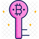 Clave bitcoin  Icono