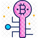 Clave bitcoin  Icono