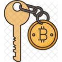 Clave bitcoin  Icono