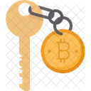 Clave bitcoin  Icono