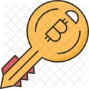 Clave bitcoin  Icono