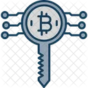 Clave Bitcoin Icono