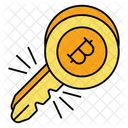 Clave Bitcoin Bitcoin Criptomoneda Icono