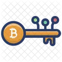 Clave bitcoin digital  Icono