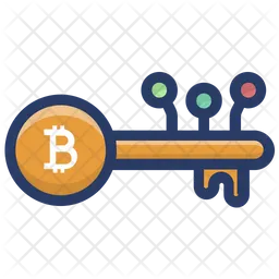 Clave bitcoin digital  Icono