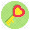 Llave De Amor Llave De Corazon Acceso Icono