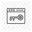 Clave Web Seguridad Web Acceso Web Icono